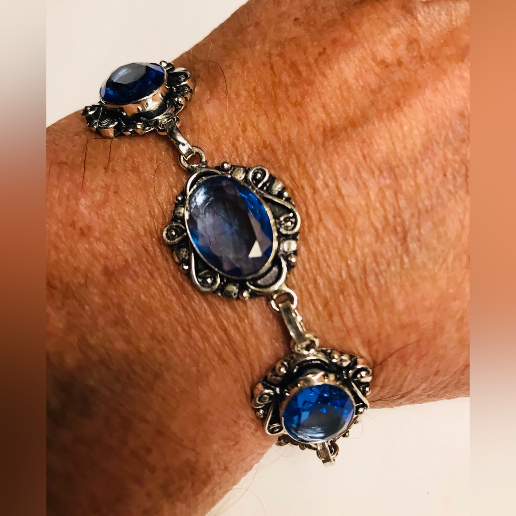 London Blue Topaz 925 Sterling Silver Bracelet 98$